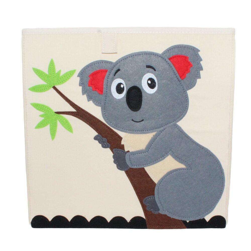 Sturdy Storage Collapsible Organizer Koala Bear Graphic Square Cube Bin - 13inch